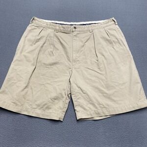 Polo Ralph Lauren Shorts Mens 40 Khaki‎ Beige Chino Classic Pleated Polo Chino